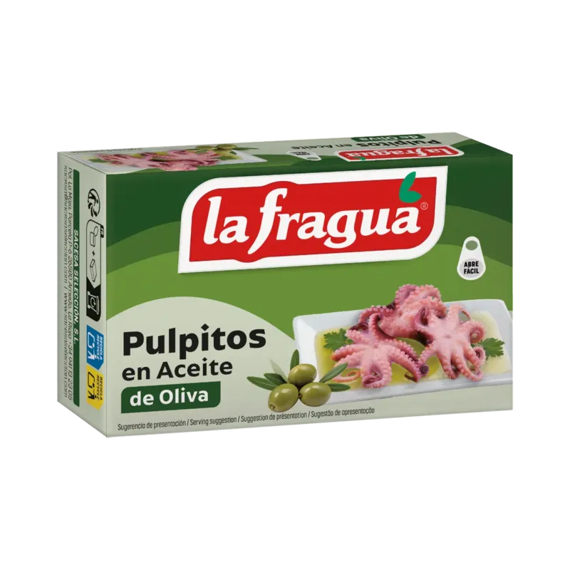 Pulpitos en Oliva Lata RR-120 (Octopus spp) - F.A. · 24 unidades · La Fragua