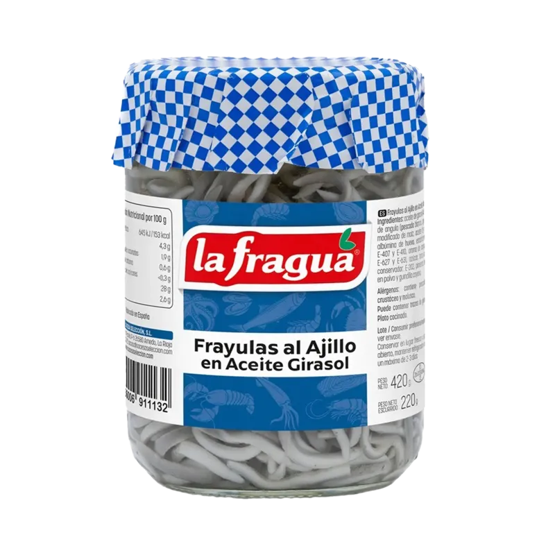 Frayulas al Ajillo en Girasol Tarro-445 (Surimi) · 12 unidades · La Fragua