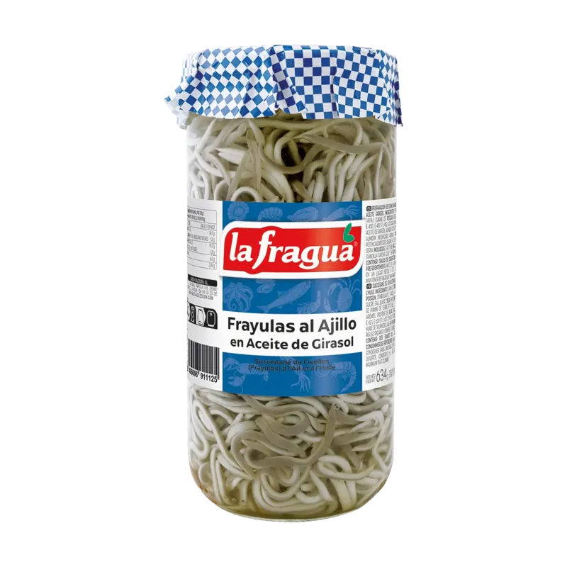 Frayulas al Ajillo en Girasol Tarro-720 (Surimi) · 12 unidades · La Fragua