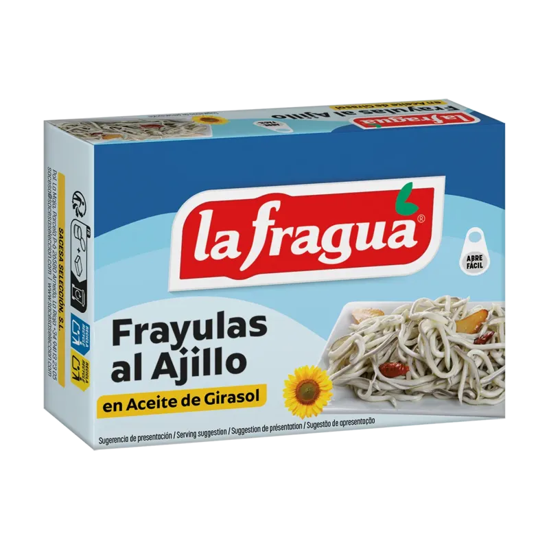 Frayulas al Ajillo en Girasol Lata OL-120 (Surimi) - F.A. · 25 unidades · La Fragua