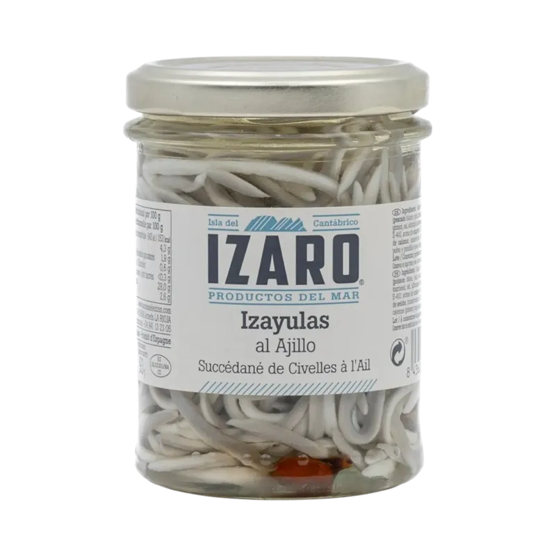 Izayulas al Ajillo en Girasol Tarro-212 (Surimi) · 12 unidades · La Fragua
