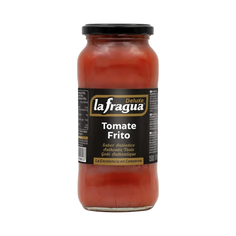 Tomate Frito Estilo Casero Tarro-580 ºBrix 9-11 A.Girasol (2%) y AOVE (1%) · 12 unidades · La Fragua
