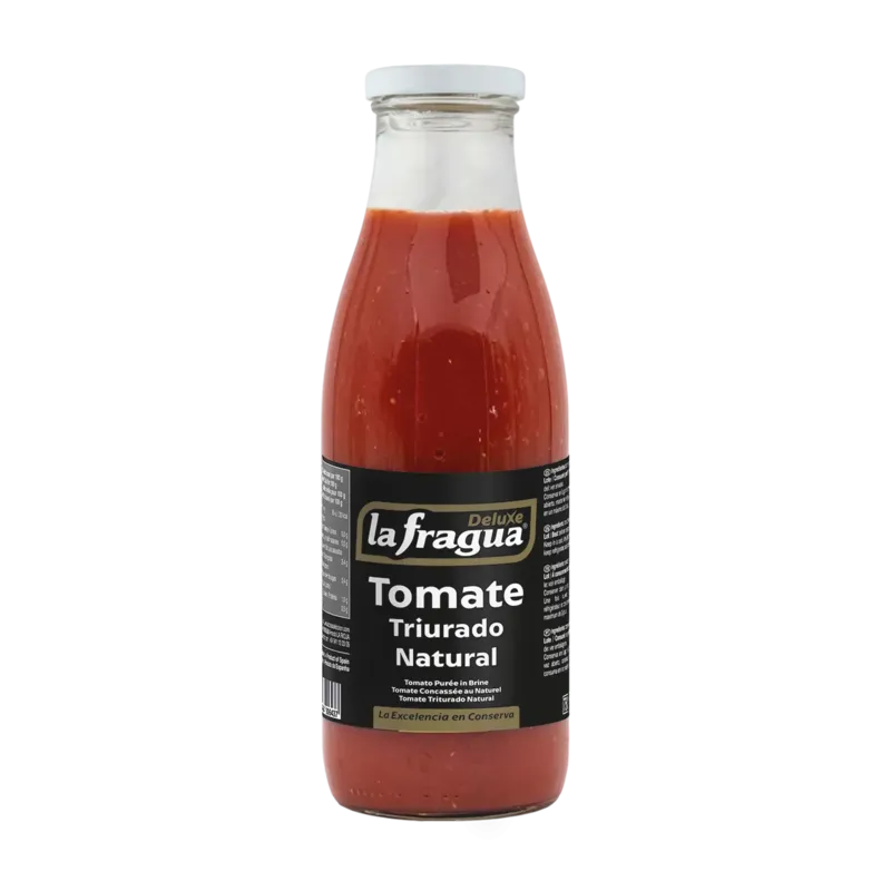 Tomate Triturado Natural Extra Botella 750 ml Mínimo ºBrix 4,5 · 12 unidades · La Fragua