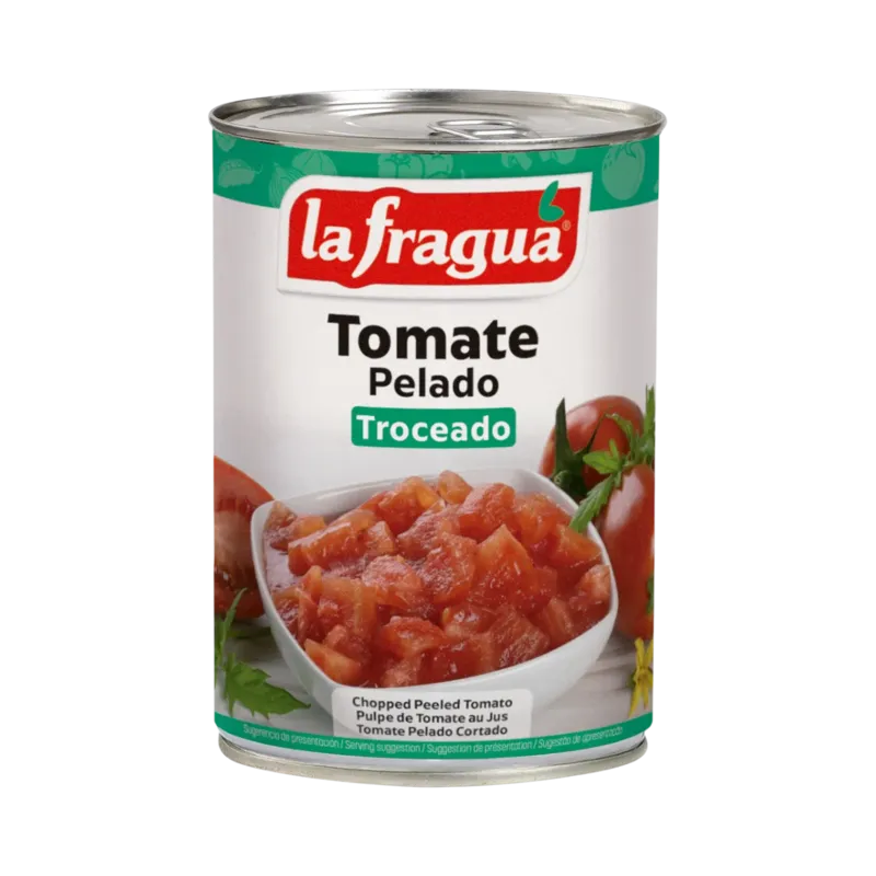Tomate Troceado (Dados) I Lata 1/2 kg F.A. - Apilable ºBrix > 4,5 · 12 unidades · La Fragua