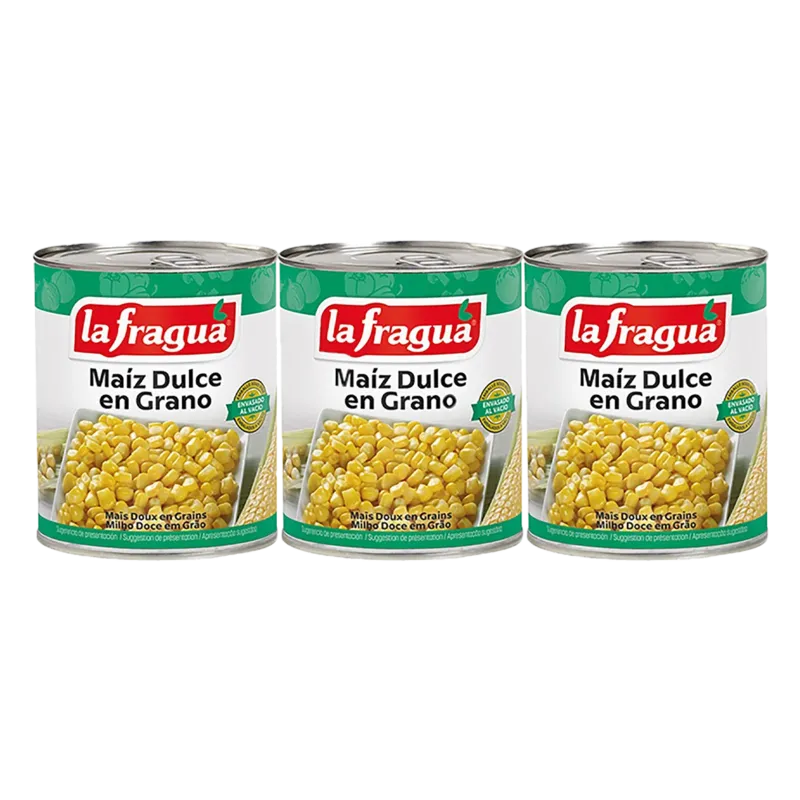 Maíz Dulce en Grano Lata 1/4 kg Pack-3 F.A. · 8 unidades · La Fragua