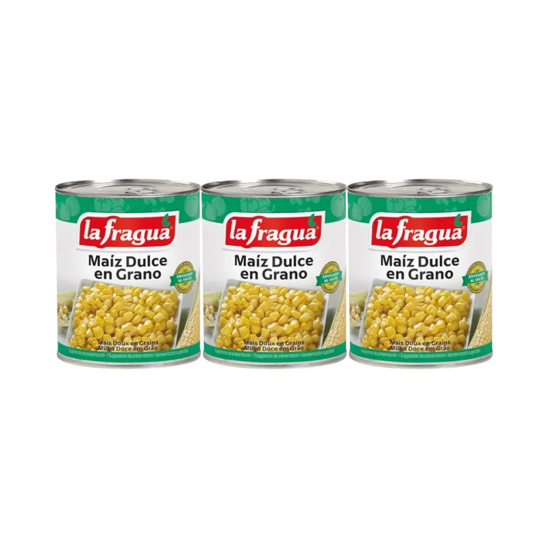 Maíz Dulce en Grano Lata 1/4 kg Pack-3 F.A. · 4 unidades · La Fragua