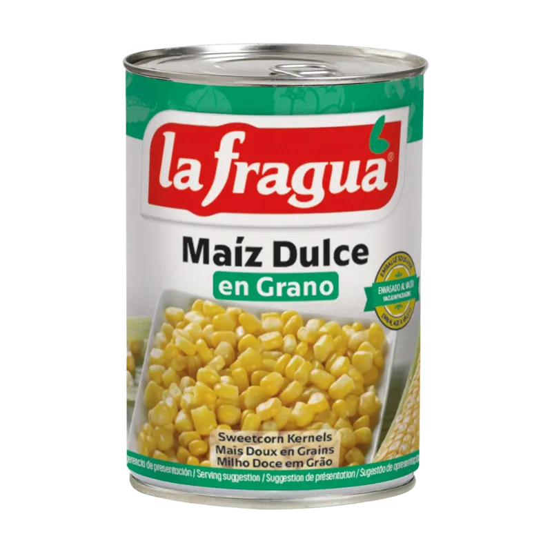 Maíz Dulce en Grano Lata 1/2 kg F.A. - Apilable · 12 unidades · La Fragua