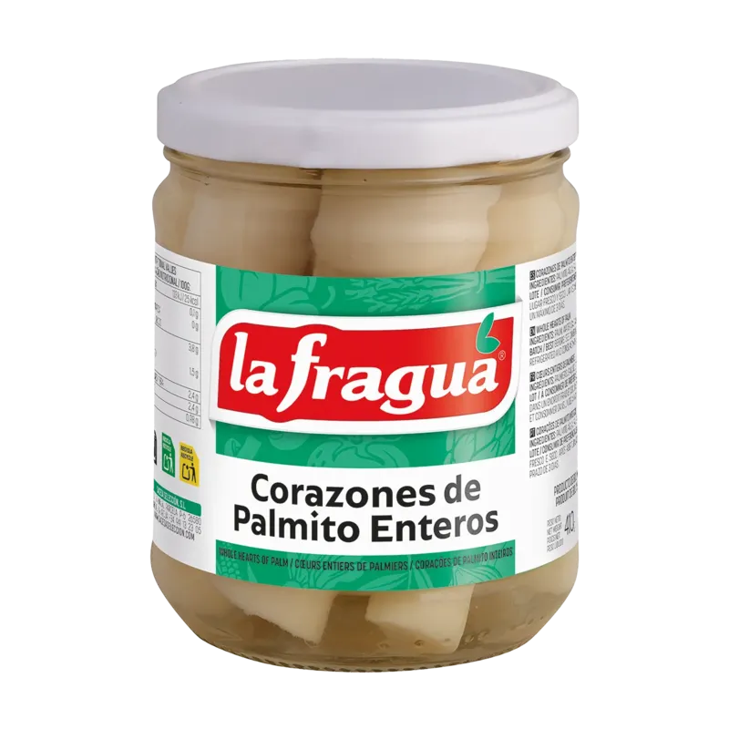 Palmito Entero Tarro-450 · 12 unidades · La Fragua