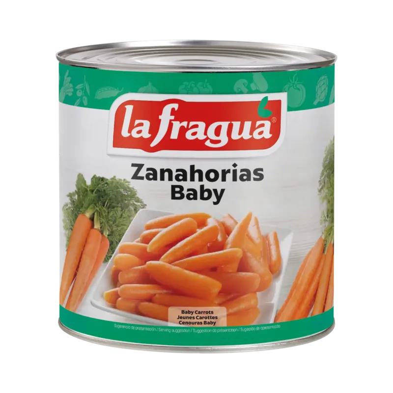 Zanahoria Baby al Natural I Lata 3 kg · 6 unidades · La Fragua