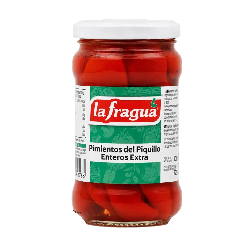 Pimiento Piquillo Entero Extra Tarro-314 · 12 unidades · La Fragua