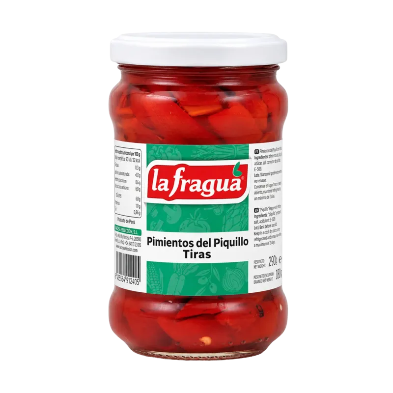Pimiento Piquillo Tiras I Tarro-314 · 12 unidades · La Fragua