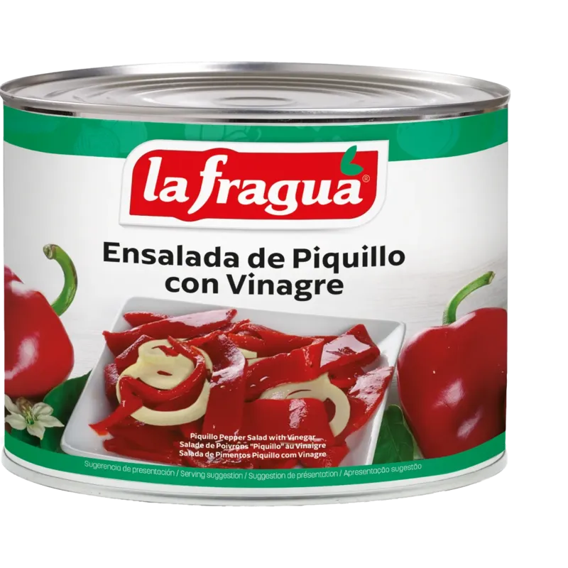 Ensalada de Piquillo con Cebolla Lata 2 kg (Piquillo, Cebolla y Vinagre) · 6 unidades · La Fragua