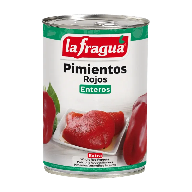 Pimiento Morrón Entero Extra Lata 1/2 kg F.A. · 12 unidades · La Fragua