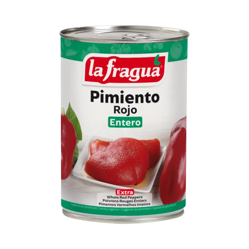 Pimiento Morrón Entero Extra Lata 1/2 kg F.A. · 12 unidades · La Fragua
