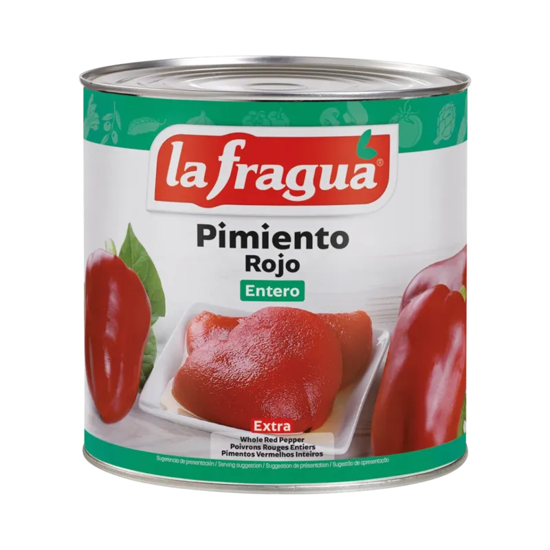 Pimiento Morrón Entero Extra Lata 3 kg · 6 unidades · La Fragua
