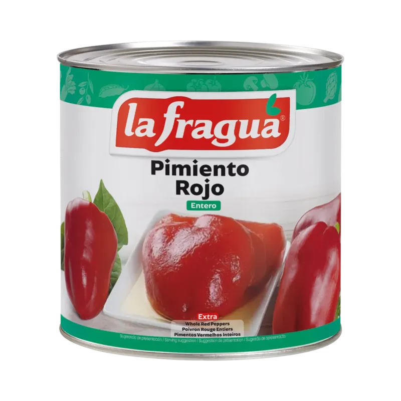 Pimiento Morrón Entero Extra Lata 3 kg · 6 unidades · La Fragua