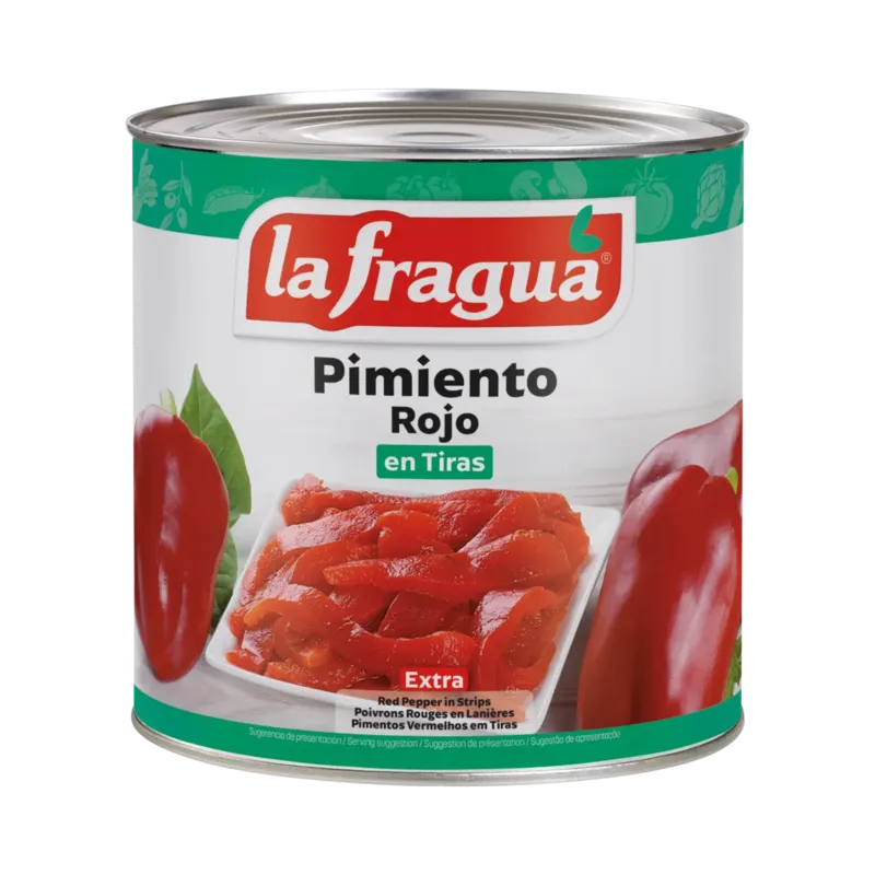 Pimiento Morrón Tiras Extra Lata 3 kg · 6 unidades · La Fragua