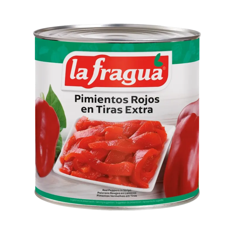 Pimiento Morrón Tiras Extra Lata 3 kg · 6 unidades · La Fragua