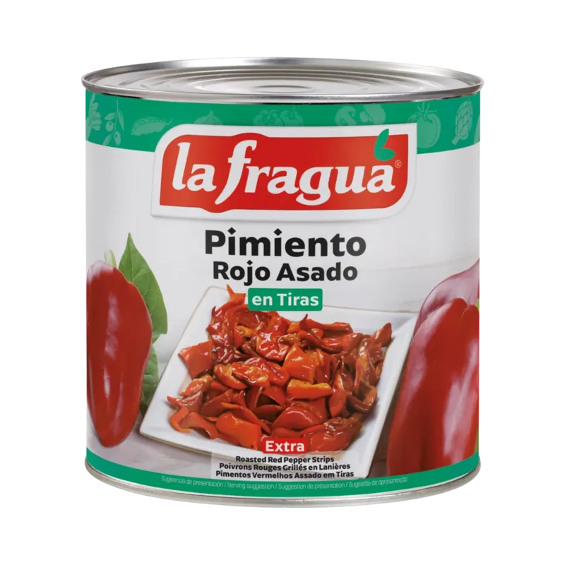 Pimiento Morrón Tiras Asadas Extra Lata 3 kg · 6 unidades · La Fragua