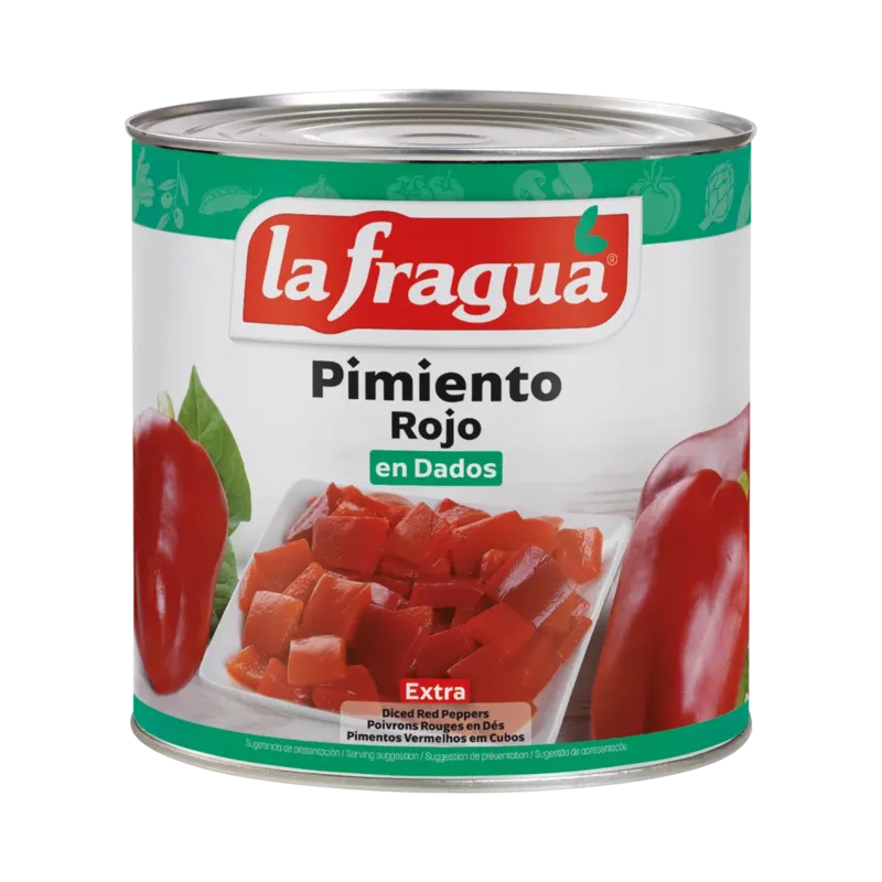 Pimiento Morrón Dados Extra Lata 3 kg · 6 unidades · La Fragua