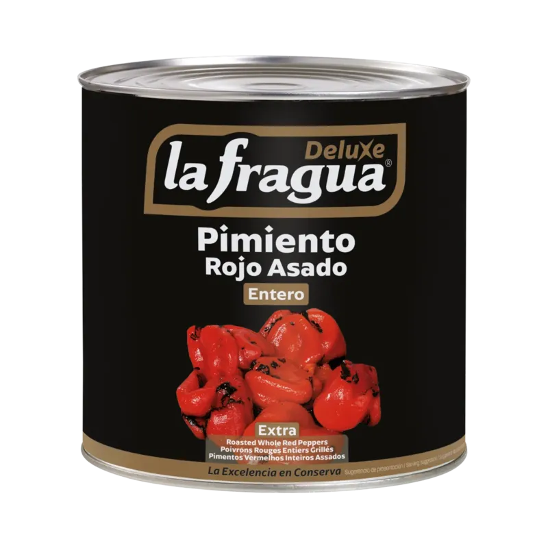 Pimiento Morrón Entero Asado Extra Lata 3 kg · 6 unidades · La Fragua