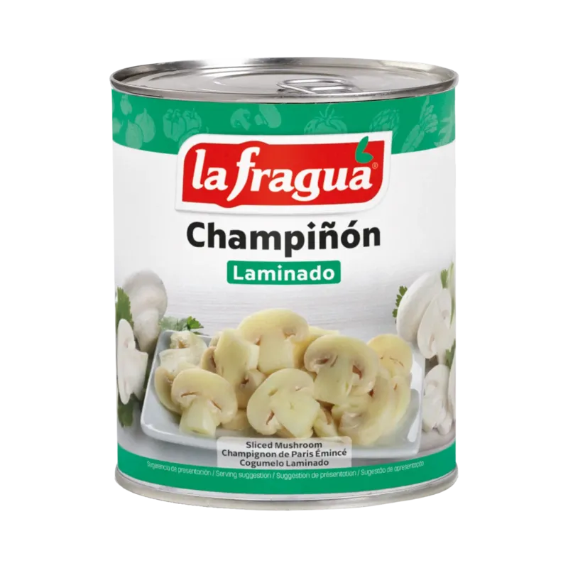 Champiñón Laminado I Lata 1 kg F.A. · 12 unidades · La Fragua