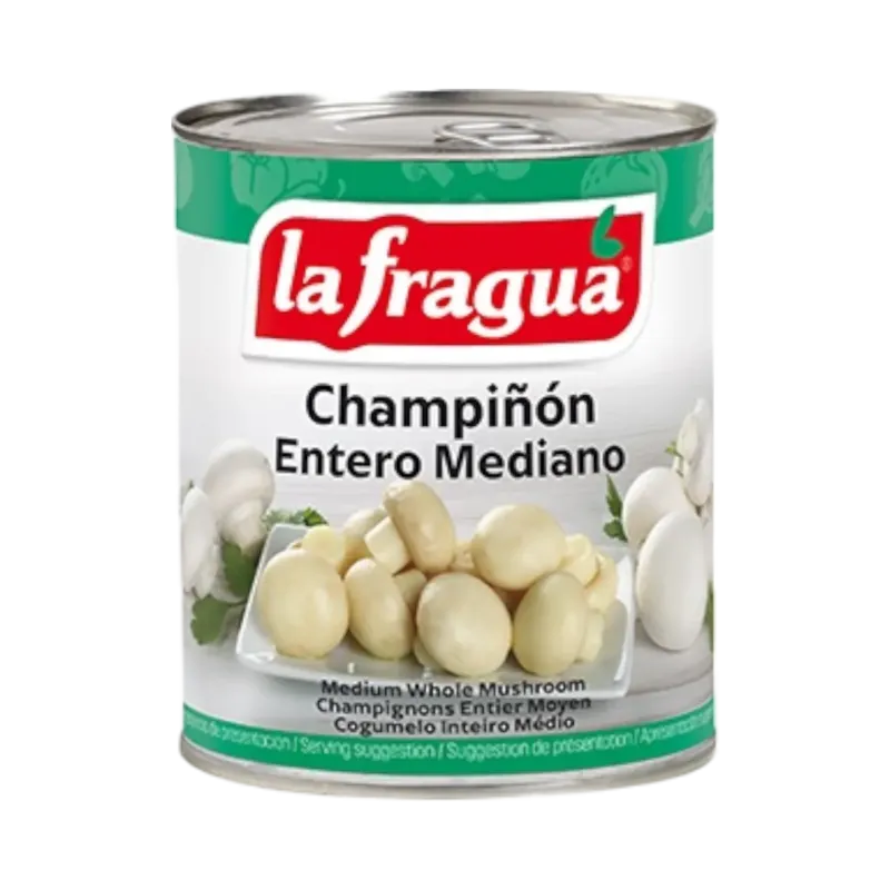 Champiñón Entero I Lata 1/4 kg F.A. - Calibre: Mediano · 12 unidades · La Fragua