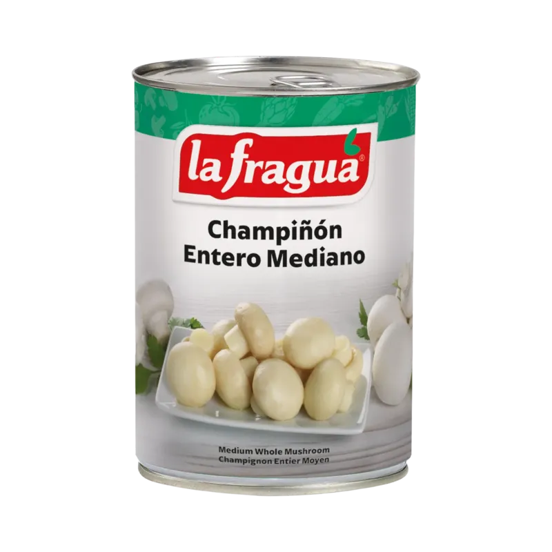 Champiñón Entero I Lata 1/2 kg F.A. - Calibre: Mediano · 12 unidades · La Fragua