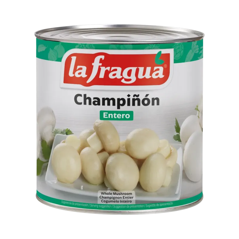 Champiñón Entero I Lata 3 kg Calibre: Mediano · 6 unidades · La Fragua