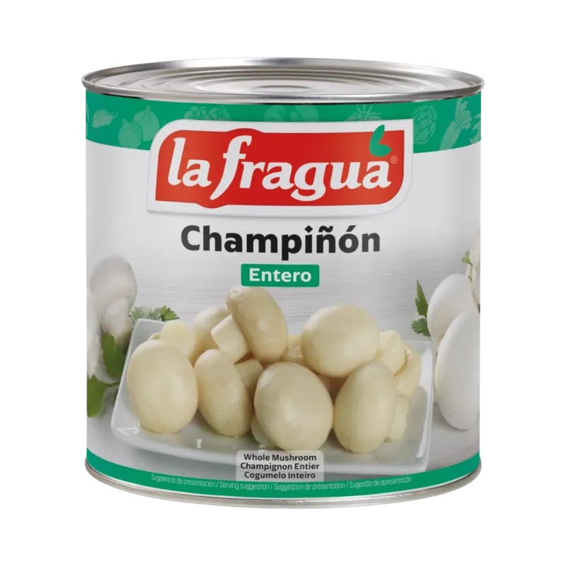 Champiñón Entero I Lata 3 kg Calibre: Mediano · 6 unidades · La Fragua