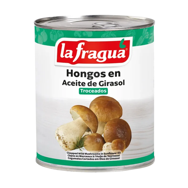 Hongos en Girasol Lata 1 kg (Boletus edulis/aereus) - F.A. · 12 unidades · La Fragua