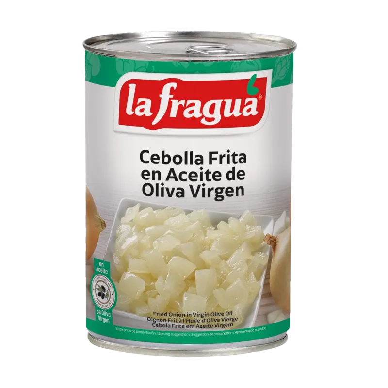 Cebolla Frita en Aceite de Oliva Virgen Lata 1/2 kg F.A. · 12 unidades · La Fragua