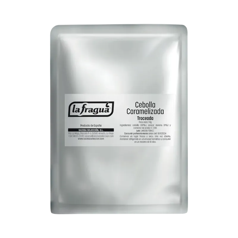 Cebolla Caramelizada en Trozos Bolsa 1 kg (6x6) Bolsa Termosellada · 4 unidades · La Fragua