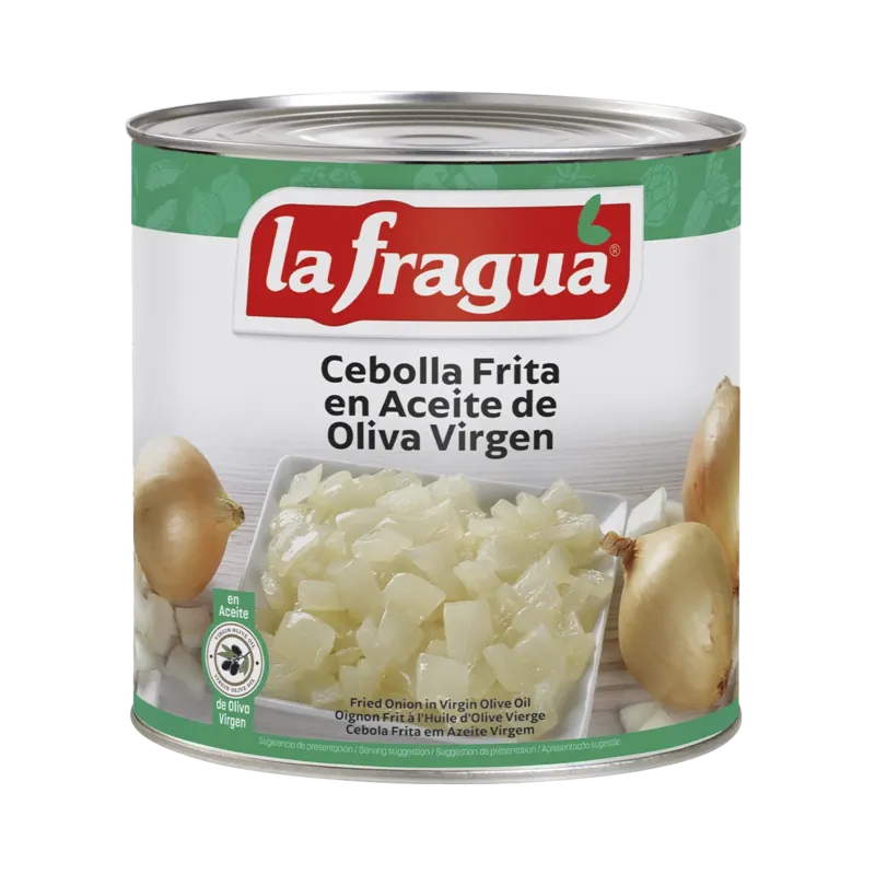 Cebolla Frita en Aceite de Oliva Virgen Lata 3 kg · 6 unidades · La Fragua