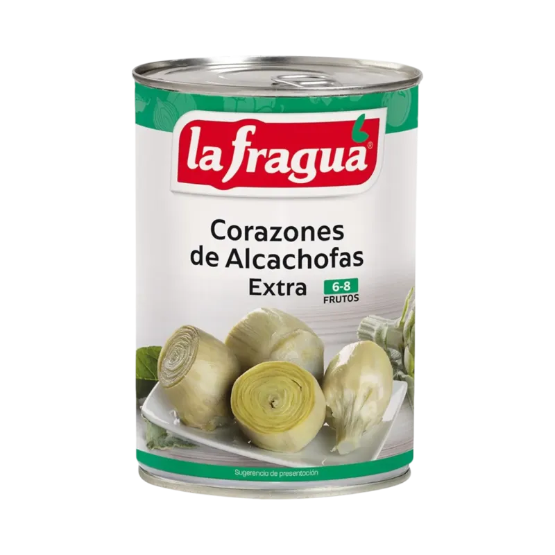 Alcachofa Entera 6-8 Extra Lata 1/2 kg F.A. - Apilable · 12 unidades · La Fragua