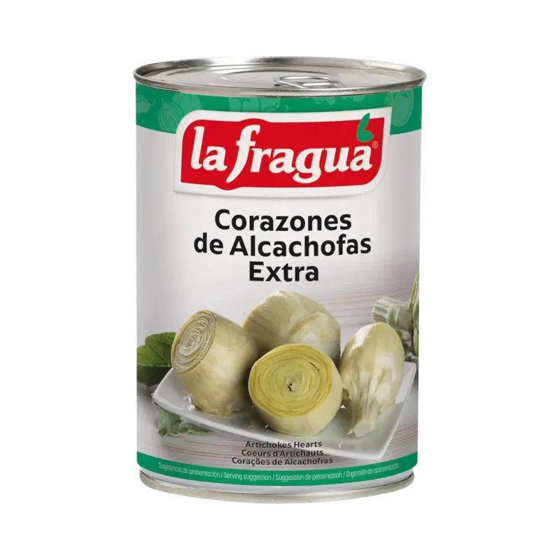 Alcachofa Entera 20-30 Extra Lata 1/2 kg F.A. - Apilable · 12 unidades · La Fragua
