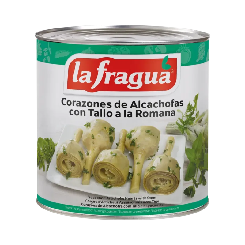 Alcachofa La Romana Entera con Rabo I Lata 3 kg · 6 unidades · La Fragua