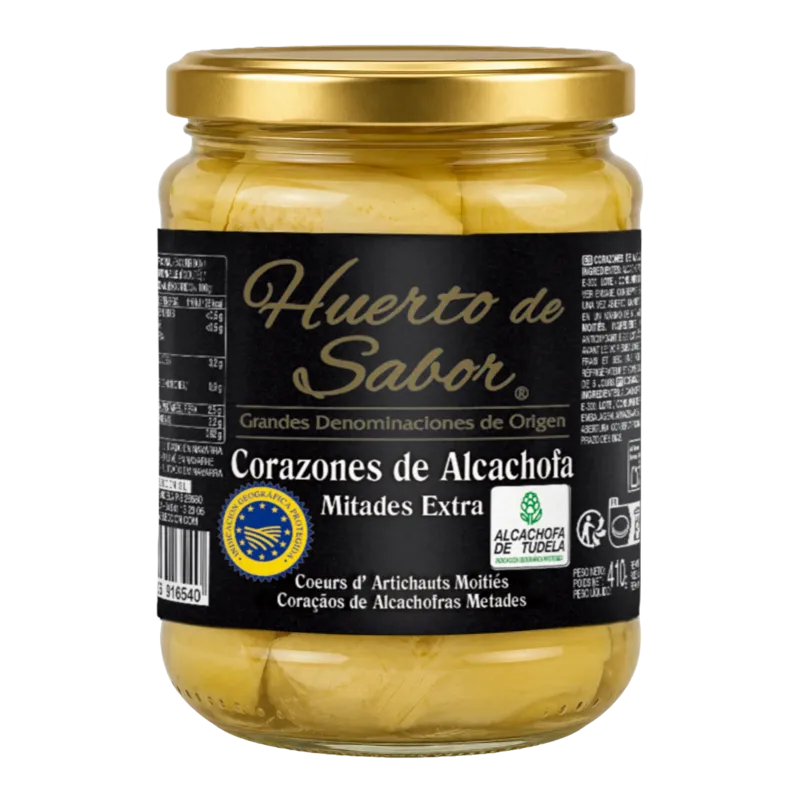 Alcachofa Mitades Extra Tarro-445 I.G.P. Alcachofas de Tudela · 12 unidades · La Fragua