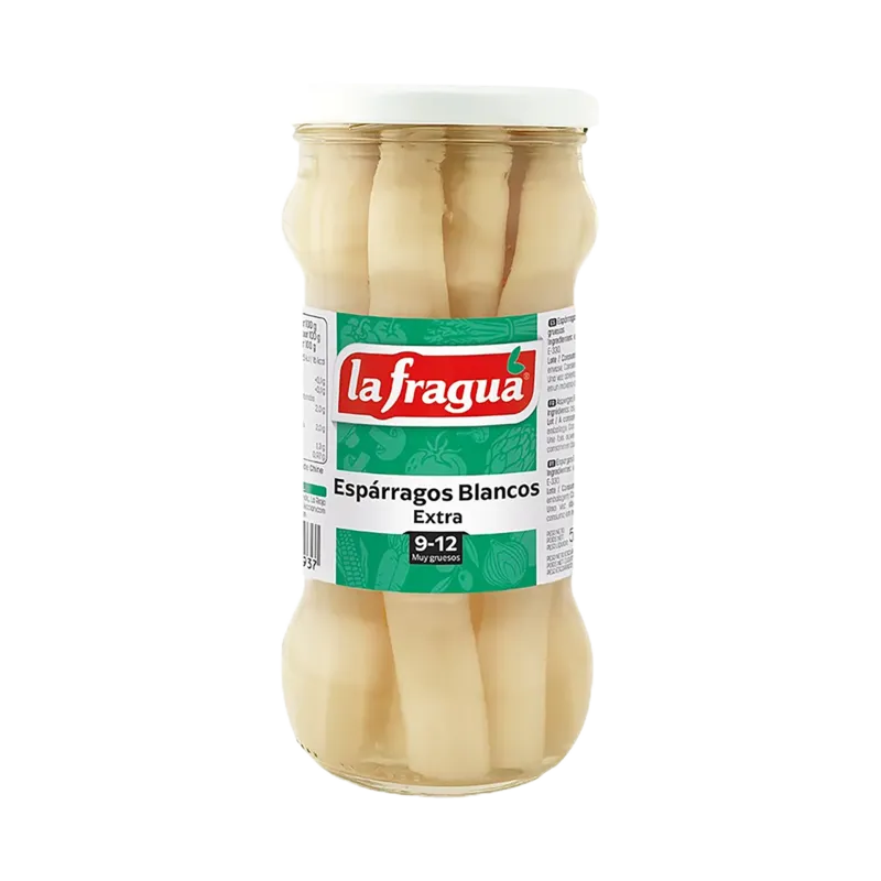 Espárragos 9-12 Extra Tarro-580 16 cm · 12 unidades · La Fragua