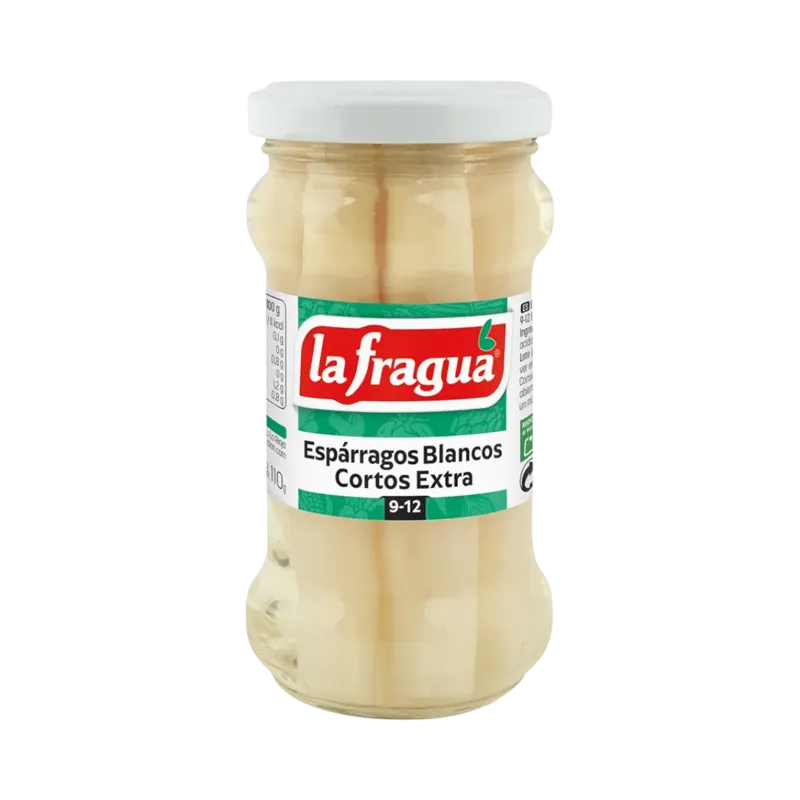 Espárragos Cortos 9-12 Extra Tarro-212 11 cm · 12 unidades · La Fragua