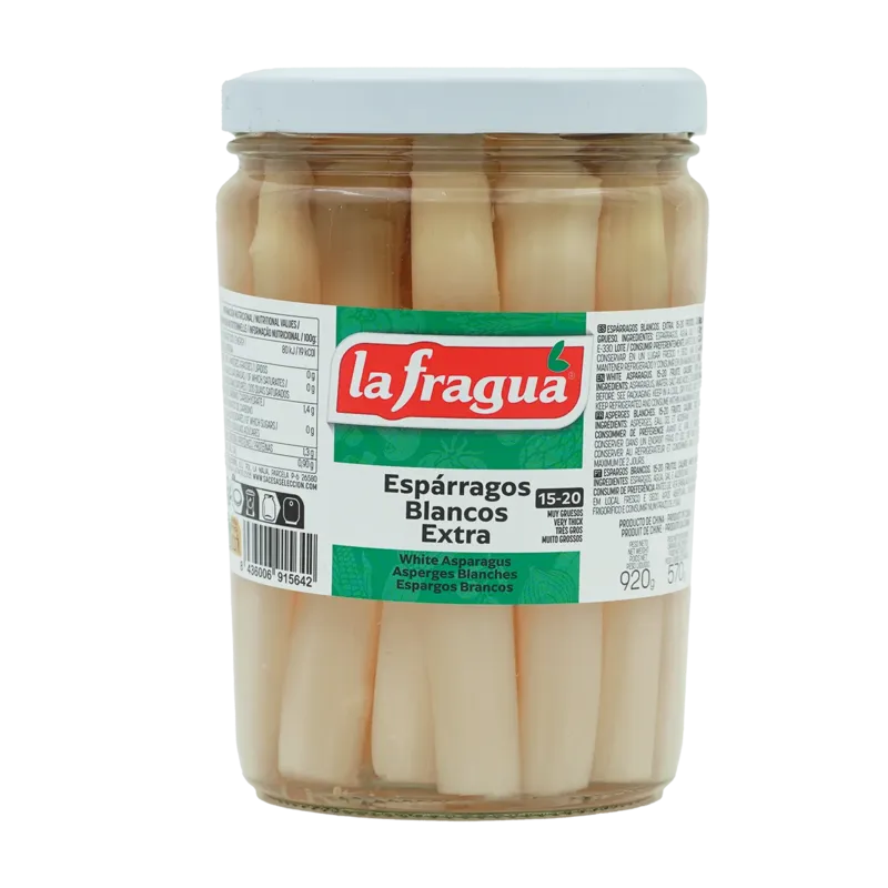 Espárragos 15-20 Extra Tarro-1000 17 cm · 6 unidades · La Fragua