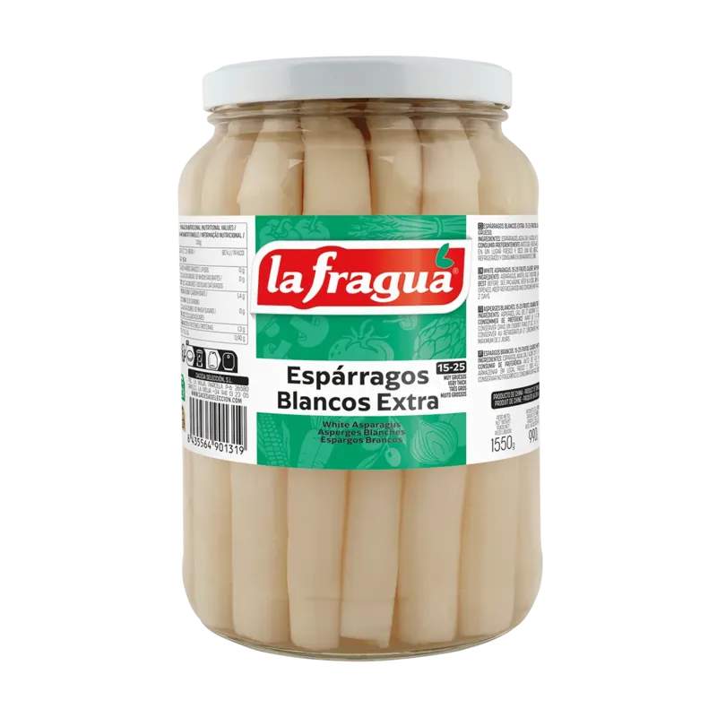 Espárragos 15-25 Extra Tarro-1700 17 cm · 6 unidades · La Fragua