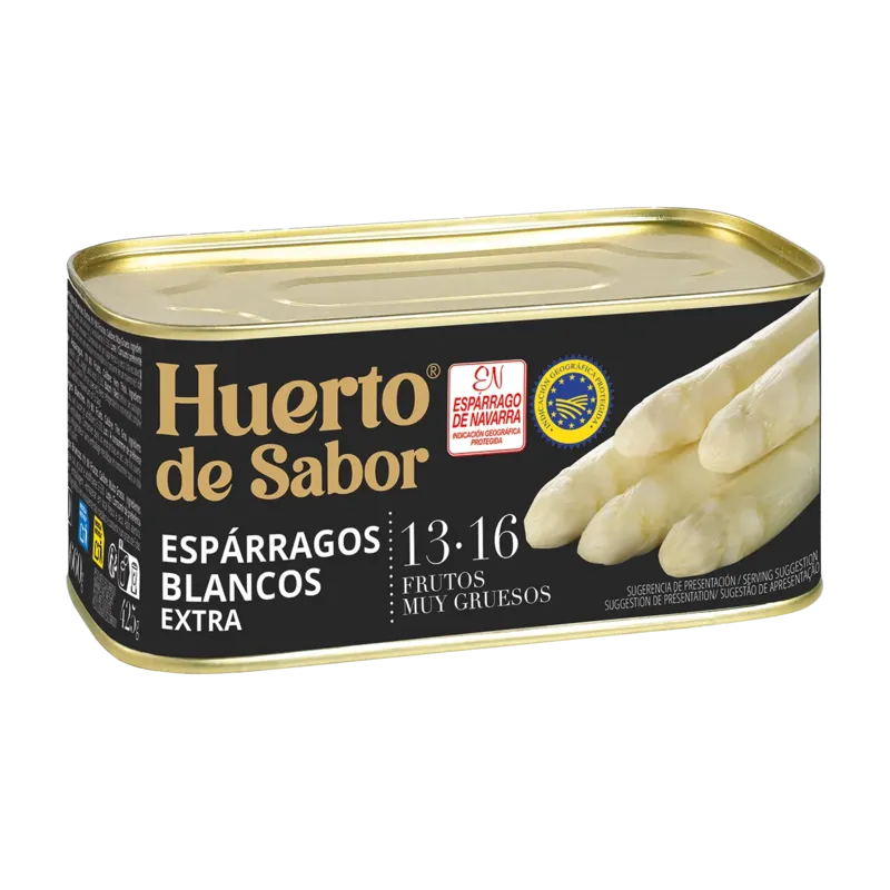 Espárragos 13-16 Extra Lata 1 kg Bajo I.G.P. Navarra · 12 unidades · La Fragua