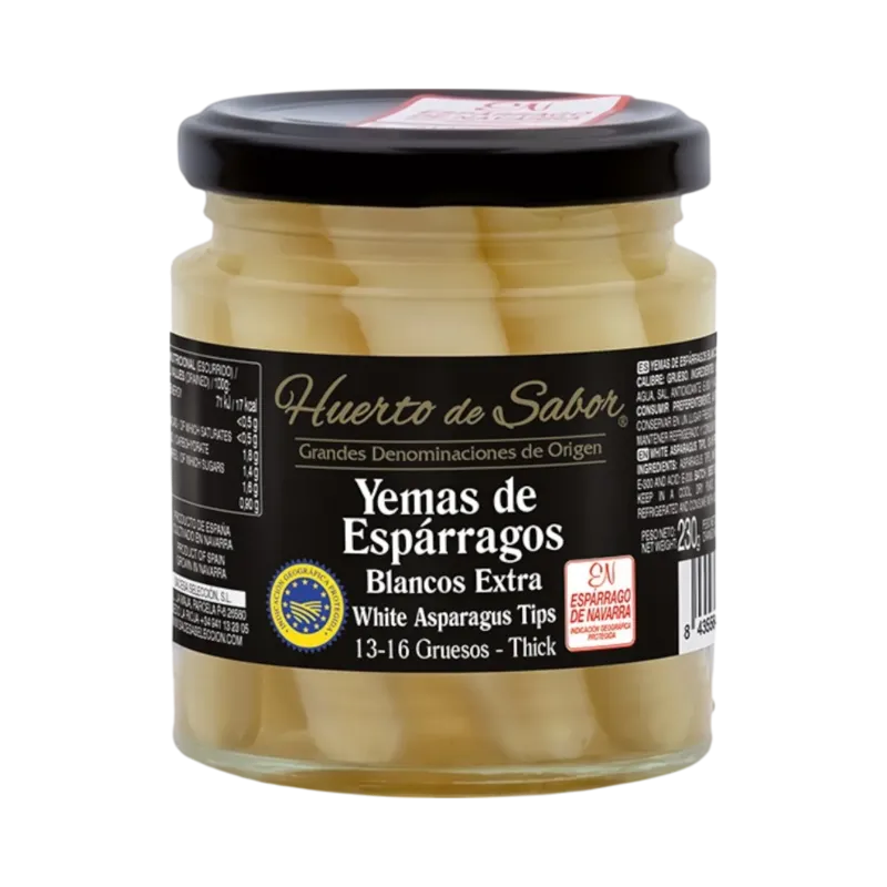 Yemas de Espárragos 13-16 Extra Tarro-250 I.G.P. Navarra · 12 unidades · La Fragua