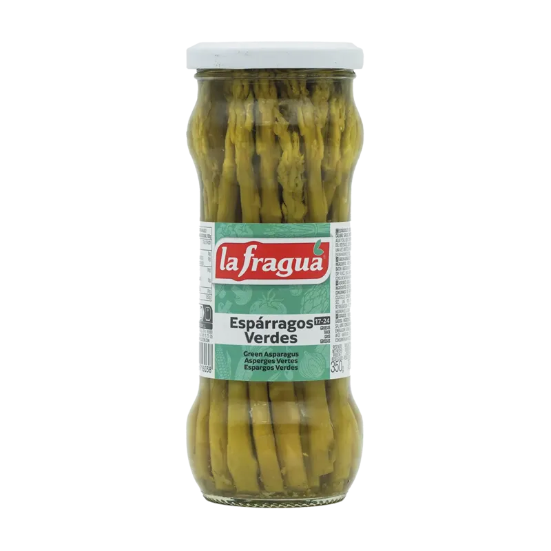 Espárragos Verdes 17-24 I Tarro-370 16 cm · 12 unidades · La Fragua