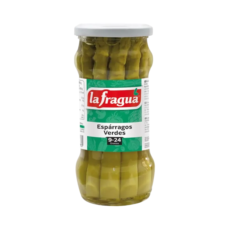 Espárragos Verdes 9-24 I Tarro-580 16 cm · 12 unidades · La Fragua