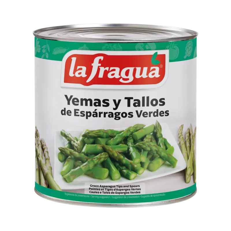Yemas y Tallos de Espárragos Verdes I Lata 3 kg · 6 unidades · La Fragua