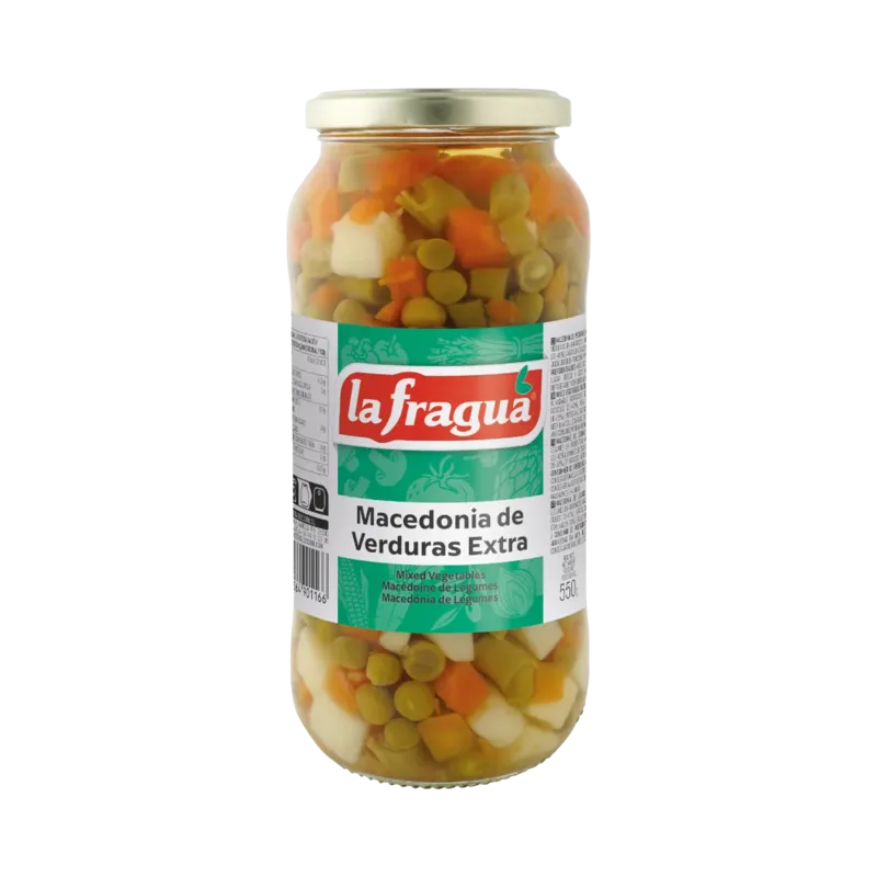 Macedonia de Verduras Extra Tarro-580 · 12 unidades · La Fragua