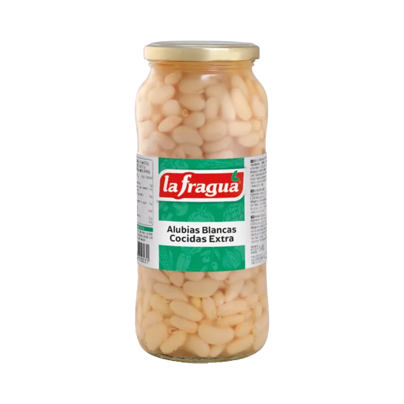Alubias Blancas Extra Tarro-580 Alubia blanca larga (Cannellini) · 12 unidades · La Fragua
