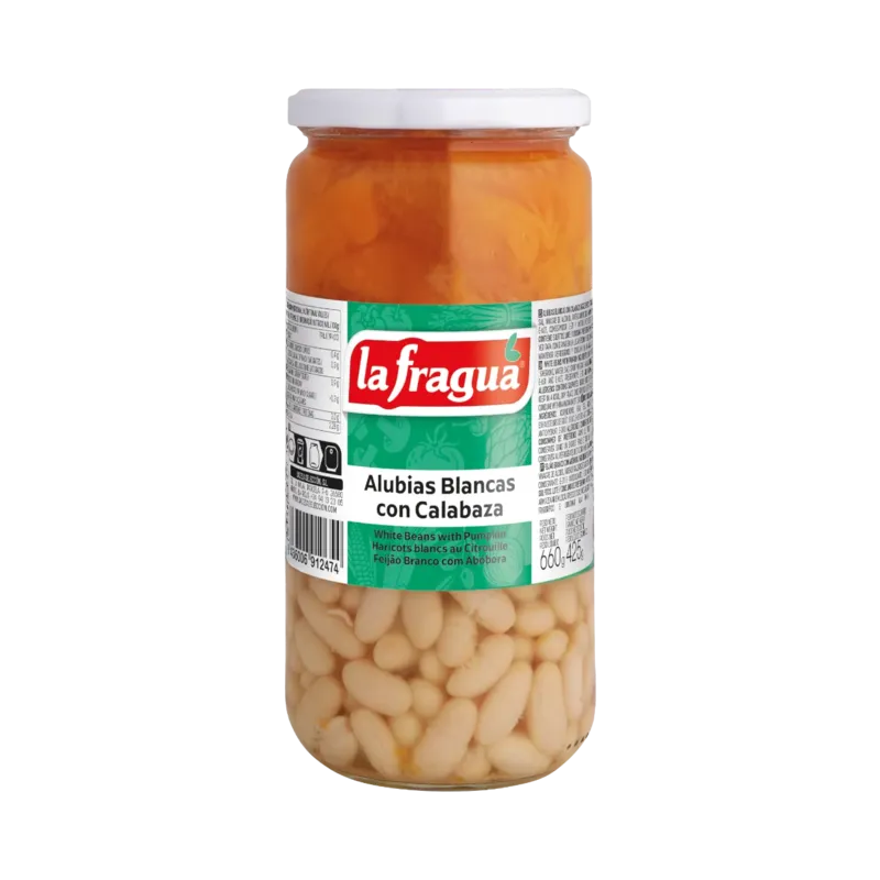 Alubias Blancas con Calabaza Tarro-720 · 12 unidades · La Fragua